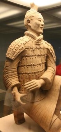 Terracotta Bowman, at the Mausoleum of the First Qin Emperor, near Xi'an, China. Photograph by William Sima, August 2008.
